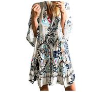 Generisch Sommerkleider Damen, Sommerkleider Damen Leicht Und Luftig, Elegantes Locker Geschnittenes Top Im Blumenmuster FüR Lässige Alltagskleidung Atmungsaktives T Shirt Muster FüR Sommerlichen