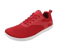 Generisch Sommerschuhe Damen bequem Schuhe Sneaker Orthopädische Schuhe Ultra-Bequeme rutschfeste Walkingschuhe Leichte Breite Füße Laufschuhe Flach Sommerschuhe Laufschuhe leichte Damen Rot 37