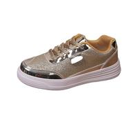 Generisch Sommerschuhe Damen bequem Sneaker Schuhe Orthopädische Turnschuhe Bequeme rutschfest Walkingschuhe Leichte Breite Füße Laufschuhe Hallux Valgus Freizeitschuhe orthofeet Schuhe Damen Gold 41