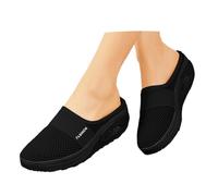 Generisch Sommerschuhe Damen Halboffene Schuhe Medicus Ausgefallene Sandalen Vorne Geschlossen Bequem Stoffschuhe Mesh Slipper Leichte Slip on Sneaker Feste Hausschuhe Elegante Zum Kleid