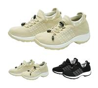 Generisch Sommerschuhe Damen Plateau Elegant Wanderschuhe Leicht Hoch Freizeitschuhe Bequeme Sportschuhe rutschfest Straßenlaufschuhe Modische Wanderstiefel Große Größen Orthopädische Joggingschuhe