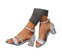 Generisch sommerschuhe damen, Sandalen Damen Mit Absatz Hochzeit Strand Sandaletten Bequem Riemchenpumps Weite H Spangenpumps Sommerschuhe Sommer Riemchen Tanzschuhe Elegant Riemchensandalen