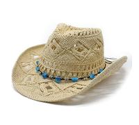 Generisch Sonnenhut Herren, Strohhut Unisex Damen & Herren Strand Anglerhut Großen Kopf Sonnenhut Luftig Sommerhut Fischerhut Atmungsaktiv Westernhut Farmerhut Breite Krempe Festival Cowboyhut
