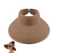 Generisch Sonnenvisier-Hut,Verstellbarer UV-Schutz | Strohvisierhut,Für Outdoor-Sport, Picknick, Klettern, Golf, Pool, Tennis, Urlaub, Wandern, Reisen Und Camping