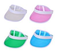 Generisch Sonnenvisier Unisex 80er Jahre Neon Visier Hüte Retro Neon Sonnenblende 80er Jahre Transparente Sonnenschild für Damen Herren für Golf, Tennis, Pokerpartys, Beach Party (4)