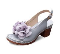 Generisch Spangenpumps Damen, Faux Leder Elegant Slingpumps Damen Damenschuhe Mit Absatz Slingback Sommer Riemchen Ballerinas Riemchenpumps Frühling Sandaletten Ballerina