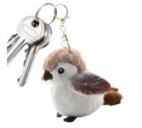 Generisch Sparrow Plush Keychain - Bird Plush Keychain | Soft Toy Pendant | Cute Bird Bag Charm | Lightweight Decoration For Children Backpacks Car Accessories Or Key Ring Hanging