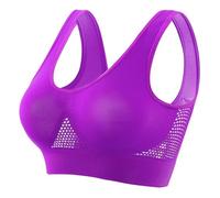 Generisch Sport BH Damen Große Brüste Starker Halt Push Up Ohne Bügel 3er Pack Set Gepolstert Komfort Atmungsaktiv Dünn Bustier Fitness Training BHS Yoga-BH Joggen Yoga Laufen Reiten Bra Crop Top