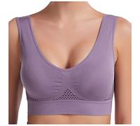 Generisch Sport BH Damen Große Brüste Starker Halt Push Up Ohne Bügel 3er Pack Set Gepolstert Komfort Atmungsaktiv Dünn Bustier Fitness Training BHS Yoga-BH Joggen Yoga Laufen Reiten Bra Crop Top