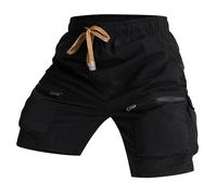 Generisch Sport Shorts Herren, Sweatshorts Herren, Shorts Sommer Freizeit Stretch Elastische Taille Mit Taschen Fashion Arbeitshose Jogginghose Atmungsaktiv Bequem Einfarbig Freizeithose Mit Gummizug