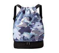 Generisch Sports String Bag - Shoe Compartment Storage Backpack, Drawstring Bags With Dry Wet Separation, Multi-Use Gym Travel Sack For Camping Hiking Beach Swimming Dancing Soccer Football