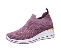 Generisch Sportschuhe Damen Mit Absatz Höhere Laufschuhe Casual Turnschuhe Mesh Smmmer Low Top Joggingschuhe Elegant Outdoorschuhe Jogging Tennisschuhe Plattform Leicht Wanderschuhe
