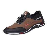 Generisch Sportschuhe Turnschuhe Leicht Schnürsenkel Orthopädische Walkingschuhe Komfort Arch Support Cushion Turnschuhe Mode Weite Füße rutschfest Freizeitschuhe Orthopädische Herrenschuhe Braun 41