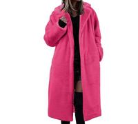 Generisch Steppmantel Damen Lang Wintermantel Damen Elegant Bequem Mäntel Elegante Steppmantel Parka Für Outdoor-Aktivitäten Wintermantel Für Partys Robuste Und Warme Fleecemantel Pink S