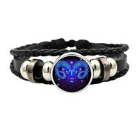Generisch Sternzeichen-Geist-Armband,Sternbild-Zeichen-Armband | Tragbares mehrschichtiges Sternbild-Lederarmband für Damen und Herren