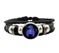 Generisch Sternzeichen-Geist-Armband, Sternbild-Zeichen-Armband, Tragbares mehrschichtiges Sternbild-Lederarmband für Damen und Herren
