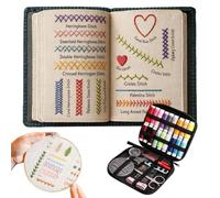 Generisch Stickbuch Für Handarbeit - Kreativ-Set für Handarbeiten - Handbuch für Stickstiche | für Frauen Erwachsene Anfänger & Bastler als