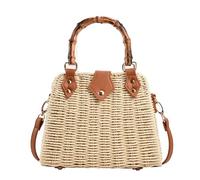 Generisch Strand Tasche, Korbtaschen Damen Boho Sommer Handtasche Strandtasche Basttasche Teenager Mädchen Korbtasche Umhängetasche Geflochten Moderne Häkeltasche Strand Tasche