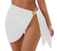 Generisch Strandrock Damen, Pareo Damen Strand Leicht Sommer Kurze Strandtuch Pareos Chiffon Leopardenmuster Luftig Cover Up Wrap Wickelrock Wickeltuch Bikini Hüfte Beach Strandrock