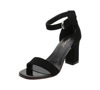 Generisch Strandschuhe Damen Sandalen mit Absatz Sommer Elegant Glitzer mit Blockabsatz Riemchensandalen Schuhe SchöNe Bequem Offene Zehen Hochzeit Sandalen Damen Absatz Breite Füße