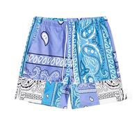 Generisch Strandshorts Herren Sommer Boho Print Sommershorts Große Größen Kurze Strandhose Shorty Mit Tunnelzug Mode Sportshorts Leicht Stretch Short Weich Freizeitshorts Blue M