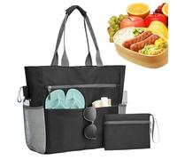 Generisch Strandtrage Tasche | Große Strandtasche Mit Münzbeutel,Wasserdichte Reißverschluss Handtasche Falbar Für Gym Pendeln Wandern Alltag Pool Picknick Arbeit Camping Reise Urlaub