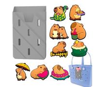 Generisch Strandtuchzubehör Charme, Bag Accessoires Charme | Dekorative Capybara -Zubehör mit Telefonhalter | Mode Beach Tote Ornamente, 10x moderne süße Dekorationen
