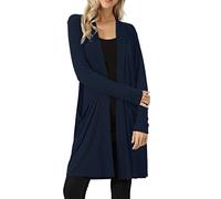 Generisch Strickjacke Damen Strickjacke Lang Oversize Strickmantel Herbst Dünne Strickjacken Elegant Strickcardigan Offene Feinstrickpullover Flauschiger Damenstrickjacke übergangsjacke Damen Herbst