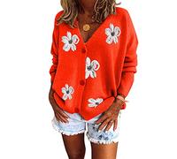 Generisch Strickjacke Sommer Damen Leicht Cardigan Kurz Flauschige Weiss Sommerstrickjacke Oversize Blau Dunkelblau Dünne Blumen Strickblazer Häkel Gelbe Pink Braun Grün Grobstrickjacke Beige