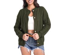 Generisch Strickjacken FüR Damen Grobstrick Cardigan Mit Offener Vorderseite Weiches Garn Lange ÄRmel LäSsige Oberbekleidung Lockere Passform Bequemer Kuscheliger Pullover FüR Alltag Und Entspannung