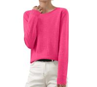 Generisch Strickpullover Damen Feinstrick Kuschelig Pulli Damen Winter Warm Pullover Damen Elegant Strick Strickpullover Frauen Herbstwinter Damenpullover Rundhals Einfarbig Strickpulli Lässig