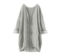 Generisch Strickweste Damen Langarm Strickjacke Winter Warme Strickcardigan Dicker Kurz Grobstrickjacke Flauschiger GroßE GrößEn Jacke Gestreift Kaputze Langarmshirt Halter hausmantel Damen leicht