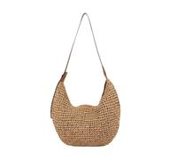 Generisch Strohtasche Damen, Korbtaschen Damen Bauchtasche Sommer Boho Strandtasche Korbtasche Geflochten Regulierbare Mit Reißverschluss Geflochten Umhängetasche Moderne Stroh Strand Tasche
