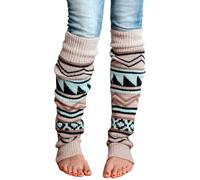 Generisch stulpen damen bunt, Stulpen Damen Bunt Dicke Wadenwärmer Schlittschuhe Y2k Strick Stulpensocken Kuschel Weich Warm Legwarmers Plüschsocken Schlafsocken