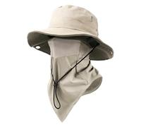 Generisch Sun Hats for Men,Wide Brim Headgear with Face Cover,Wide Brim Sun Hat - for Backpacking Camping Hiking Beach Picnic Vacation Commuting Work Outdoor Men Women Adults Youth Teens