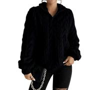 Generisch Sweatshirt Damen Fleecepullover Half Zip Pullover Stehkragen Flauschig Teddy Langarmshirt Warm Fleece Gefüttert Pulli Plüsch Winterpullover Teddyfleece Oberteile Teddypulloverdamen