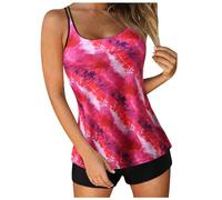Generisch Tankini für Damen Tankini große größen Tankinis Bikini Oberteil Damen Sommerkleid kurz Badeanzug 134 Set große größe bauchweg Shape größen