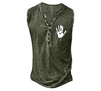 Generisch Tanktop Herren 4XL Weiß | Funktionsshirt Tank Top Sport Leicht Trägershirts Tops Baumwolle Sommer Muskelshirts Trainingsshirt Locker Rundhals Atmungsaktive Bequeme Achselshirts Unterhemden