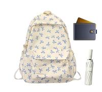Generisch Taschen Für Bücher Teen Girls | T -Bein Mit Dekorativem | Mittelschule Schultasche | Praktische Schultergurt Elegante Modelle, Mehrere Taschen, Junge Mädchen Geschenk