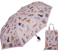 Generisch Taschenschirm & Duo Bag - I love cats | Regenschirm mit Tasche | Automatikschirm | Motiv: Katzen | Durchmesser 98 cm | sturmsicher