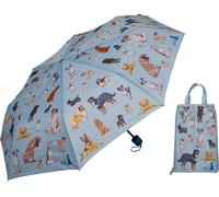 Generisch Taschenschirm & Duo Bag - I love dogs | Regenschirm mit Tasche | Automatikschirm | Motiv: Hunde | Durchmesser 98 cm | sturmsicher