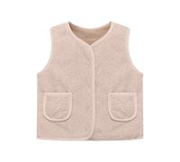 Generisch Teddy Fleece Weste Kinder Mädchen Fleeceweste Ärmellose Warm Fleecejacke Jungen Baby Winter Bequeme Teddyweste Plüschjacke Kind Lässige Weich Teddyfleece Westen Kinderwesten für 1-14 Jahre