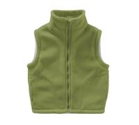 Generisch Teddy Fleece Weste Kinder Teddyweste Mädchen Leicht Kurz Fellweste Winter Warme Plüschweste mit Taschen Hautfreundlicher Stoff Bequeme Winterweste Jungen Outdoor Ärmellose Westen