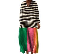 Generisch Tenniskleid Damen, Damen Kleid, Strandkleid Lang Maxikleider V Ausschnitt Sommerkleider Leicht Und Luftig Boho Kleid Elegante Midikleid Freizeitkleid, Bestellungen 2025