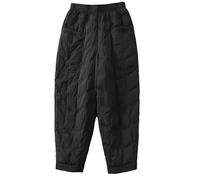 Generisch Thermohose Damen Winter Gefüttert Baumwolle Hose mit Kariert Patchwork Winterhose Warme Dicke Freizeithose Winddicht Thermo Outdoorhose Arbeitshose Baggy Bequem Haushose Einfarbig Hosen