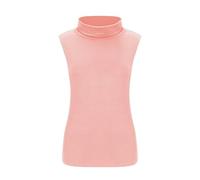 Generisch Top Damen Sommer Tank Womens Fit Turtleneck Slim Blouse Shirt Sleeveless Solid Women S Features Tanktop Ärmellose Bluse Große Größen Weißes Tops Elegant T-Shirts Sexy Blusentop Oversize