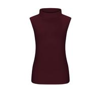 Generisch Top Damen Sommer Tank Womens Fit Turtleneck Slim Blouse Shirt Sleeveless Solid Women S Features Tanktop Ärmellose Bluse Große Größen Weißes Tops Elegant T-Shirts Sexy Blusentop Oversize