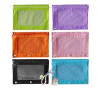 Generisch Toy Storage Bags, Aesthetic Puzzle Organizer, Reusable Waterproof Pouch, Zippered Rainbow Pendant Accent, Portable Storage Solution, Perfect for Travel, College, 9.84x7.09 inches