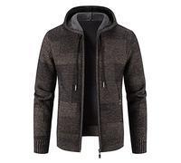 Generisch trachtenjacken & -Strickjacken,Herren Strickjacke Cardigan Feinstrick Pullover mit Stehkragen Reißverschluss Rippbündchen Baumwollmischung Regular fit