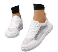 Generisch Trachtenschuhe Damen Flach Sneaker Bequem Sommerschuhe Spitze Dirndl Schuhe Lace Braut Oktoberfest Zum Kleid Hochzeitsschuhe Leichte Stoffschuhe Atmungsaktive Mesh Brautschuhe Rachtenschuhe